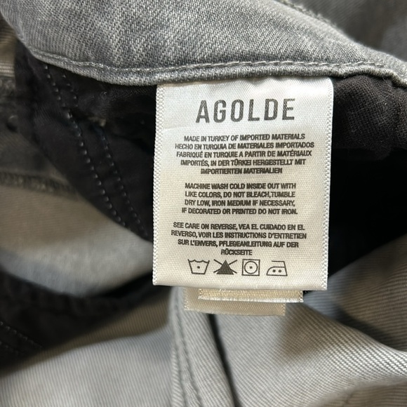 AGOLDE Nico High Rise Skinny Jeans Grey Sz 24 Organic Cotton Stretch NEW - Picture 10 of 15